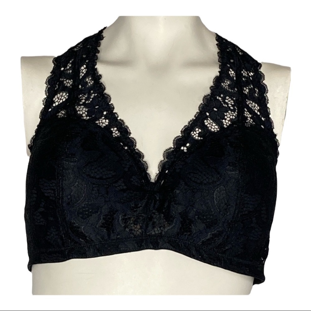 Paramour Abbie Lace PaddedCute Back Bralette Sz Xl